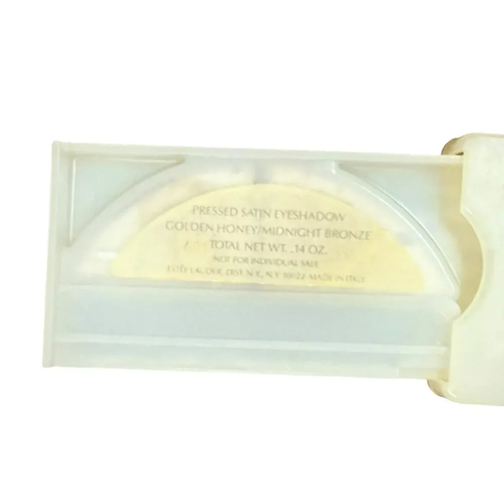 Vintage Estee Lauder Satin Eyeshadow Duo Golden Honey Midnight Bronze Eye Makeup